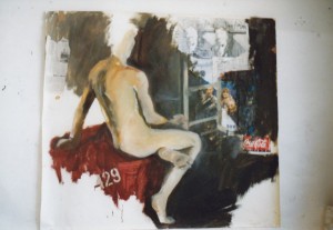 029. Akt a műteremben (Érettségi festmény) / Nude in the studio                             
